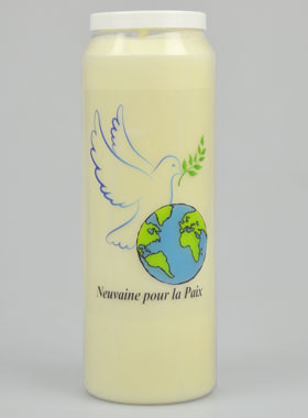 bougie de neuvaine blanche
